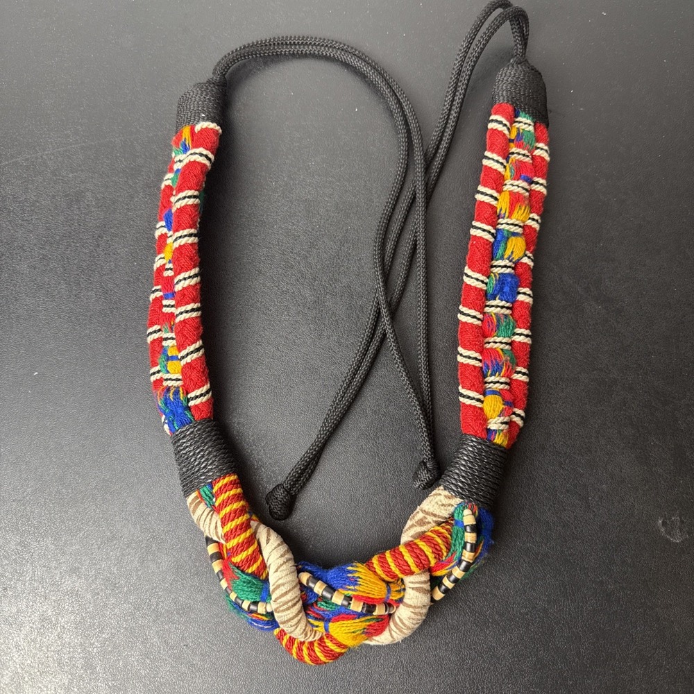 Handwoven Andean Quechua Inca Decorative Ceremonial Festival Dance Belt Beaded - Picture 7 of 8